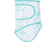 Miracle Blanket Aqua Stars with Aqua Trim Wearable Blanket Newborn