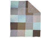 Trend Lab Cocoa Mint Multi Patched Receiving Blanket