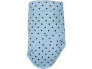 Miracle Blanket Blue with Chocolate Polka Dots Newborn