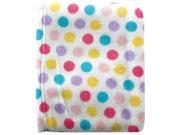 Luvable Friends Polka Dot Print Coral Fleece Blanket 30x40 Pink