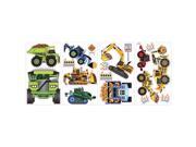 Construction Vehicles Peel Stick Wall Decals