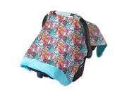 Itzy Ritzy Cozy Happens Infant Car Seat Canopy Tummy T Water Color Bloom