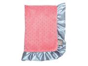Trend Lab Pink Anchor Velour Satin Receiving Blanket