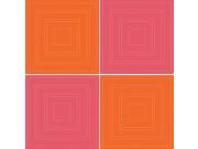 Brewster Peel Stick Die Cut Squares Wall Decals Peace 4 Pink Orange