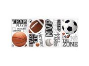 RoomMates Peel and Stick Wall Decals All Star Sports Saying