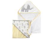 Carter s 2 Pack Elephant Print Hooded Towels
