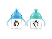 Avent 2 Pack 9 Ounce My Little Sippy Cup Teal Blue