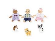 You Me 8 inch Mini Babies with Pets Baby Doll Set