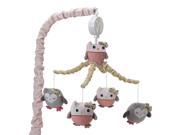 Lambs Ivy Family Tree Coral Gray Gold Owl Musical Mobile