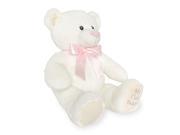 Toys R Us Animal Alley 9.5 inch My First Stuffed Teddy Bear White Pink