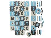 Imaginarium Discovery ABC and Numbers Foam Mat 36 Piece Turquoise Grey