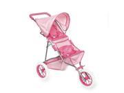 You Me Twin Doll Jogger Stroller Pink