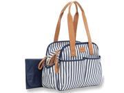 Carter s Triple Compartment Total Tote Diaper Bag Navy and White Stripe