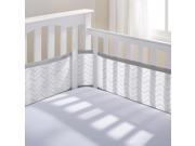 Breathable Mesh Crib Liner Gray Chevron