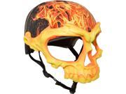 Krash! Yellow Inferno Skull Mask Boys Youth Helmet