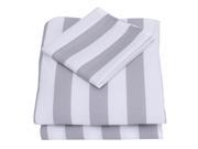 NoJo Grey and White Rugby Stripes 3 Piece Toddler Sheet Set