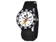 Disney Boy s Mickey Mouse Articulating Hands Stainless S Black Nylon Strap