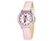 Disney Girl s Minnie Mouse Stainless Steel Watch Light Pink Leather Strap