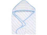 MiracleWare Blue and Gray Stripes Muslin Hooded Towel