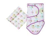 MiracleWare Owls Blanket and Muslin Swaddle Set