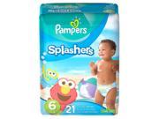 Pampers Splashers Size 6 Swim Pants 21 Count