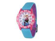 Disney Frozen Girls Plastic Blue Watch Teal and Purple Nylon Strap