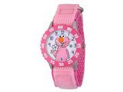 Sesame Street Girl s Stainless Steel Watch with Pink Nylon Strap