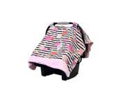 Itzy Ritzy Cozy Happens Infant Car Seat Canopy Tummy Time Floral Stripe