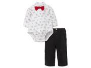 Little Me 2 Piece White Puppy Printed Button Down Bodysuit 12 Months White Little Me 2 Piece White Puppy Printed Button Down Bodysuit 12 Months White