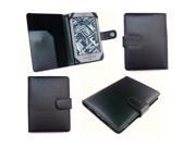 Kit Me Out USA PU Leather Book Case LCD Screen Protector for Amazon Kindle 4 Kindle Touch Wi Fi Black