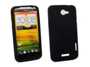 Kit Me Out USA Silicon Skin for HTC One X Black Silicon Tyre Pattern