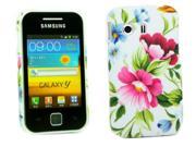 Kit Me Out USA Plastic Clip on Case for Samsung S5360 Galaxy Y Vintage Flowers