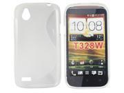 Kit Me Out USA TPU Gel Case Screen Protector with MicroFibre Cleaning Cloth for HTC Desire V Clear S Line Wave Pattern
