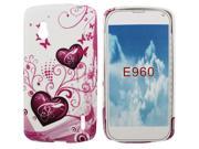 Kit Me Out USA TPU Gel Case for LG Nexus 4 E960 Purple Hearts