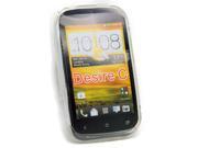 Kit Me Out USA TPU Gel Case for HTC Desire C Clear S Wave Pattern