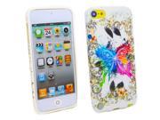 Kit Me Out USA TPU Gel Case for Apple iPod Touch 5 5th Generation Coloured Butterfly