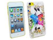 Kit Me Out USA Plastic Clip on Case for Apple iPod Touch 5 5th Generation Coloured Butterfly