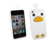 Kit Me Out USA Silicon Skin for Apple iPod Touch 4 4th Generation White Cute Chicken Design