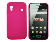 Kit Me Out USA Hard Clip on Case Screen Protector with MicroFibre Cleaning Cloth for Samsung Galaxy Ace S5830 Hot Pink Smooth Touch Textured