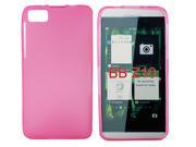 Kit Me Out USA TPU Gel Case for BlackBerry Q10 Pink Frosted Pattern