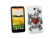 Kit Me Out USA Plastic Clip on Case for HTC One X S720e HTC One X Plus Tattoo Heart