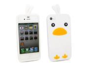 Kit Me Out USA Silicon Skin for Apple iPhone 4 4S White Cute Chicken Design