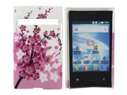 Kit Me Out USA Hard Clip on Case for LG Optimus L3 E400 Pink Blossom