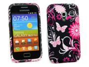 Kit Me Out USA IMD TPU Gel Case for Samsung Galaxy Ace Plus S7500 Pink Garden