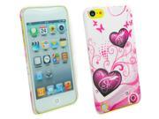 Kit Me Out USA Plastic Clip on Case for Apple iPod Touch 5 5th Generation Purple Hearts