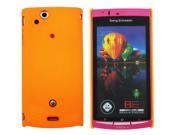 Kit Me Out USA Hard Clip on Case for Sony Xperia Arc Arc S X12 Orange Smooth Touch Textured