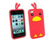 Kit Me Out USA Silicon Skin for Apple iPod Touch 4 4th Generation Red Cute Chicken Design