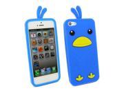 Kit Me Out USA Silicon Skin for Apple iPhone 5 5S Blue Cute Chicken Design