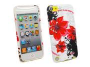 Kit Me Out USA TPU Gel Case for Apple iPod Touch 5 5th Generation Oriental Flowers