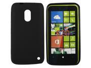 Kit Me Out USA TPU Gel Case for Nokia Lumia 620 Black Frosted Pattern